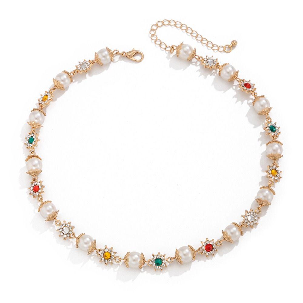 Neck Jewelry Flowers Pearl Necklaces Beads String Imitation Pearl Clavicle Chain Party серебряный
Neck Jewelry Flowers Pearl Necklaces Beads String Imitation Pearl Clavicle Chain Party серебряный