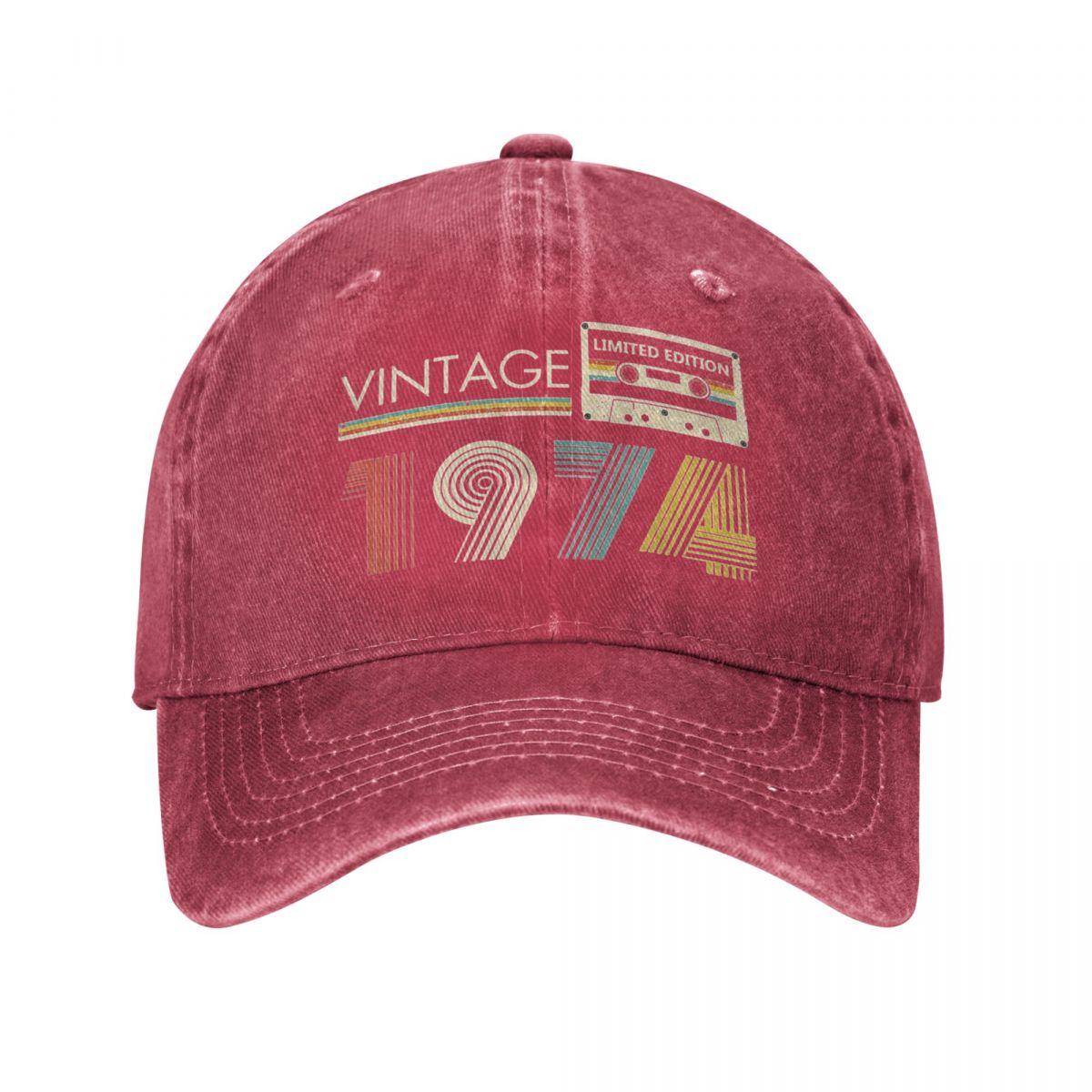 Vintage Vintage 1974 Cassette 50th Bithday Gift Baseball Cap for Unisex Women Trucker Hat 50 Year Old Present Adjustable Fit One Size
Vintage Vintage 1974 Cassette 50th Bithday Gift Baseball Cap for Unisex Women Trucker Hat 50 Year Old Present Adjustable Fit One Size