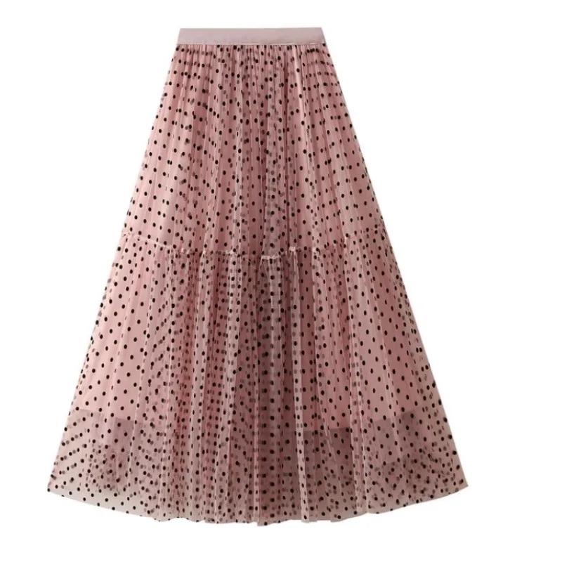Women Polka Dot High Waist Pleated Ball Gown Maxi Skirt Fashion Mesh Loose Puffy Umbrella Fairy Cake Skirts One Size рожевий
Women Polka Dot High Waist Pleated Ball Gown Maxi Skirt Fashion Mesh Loose Puffy Umbrella Fairy Cake Skirts One Size рожевий
