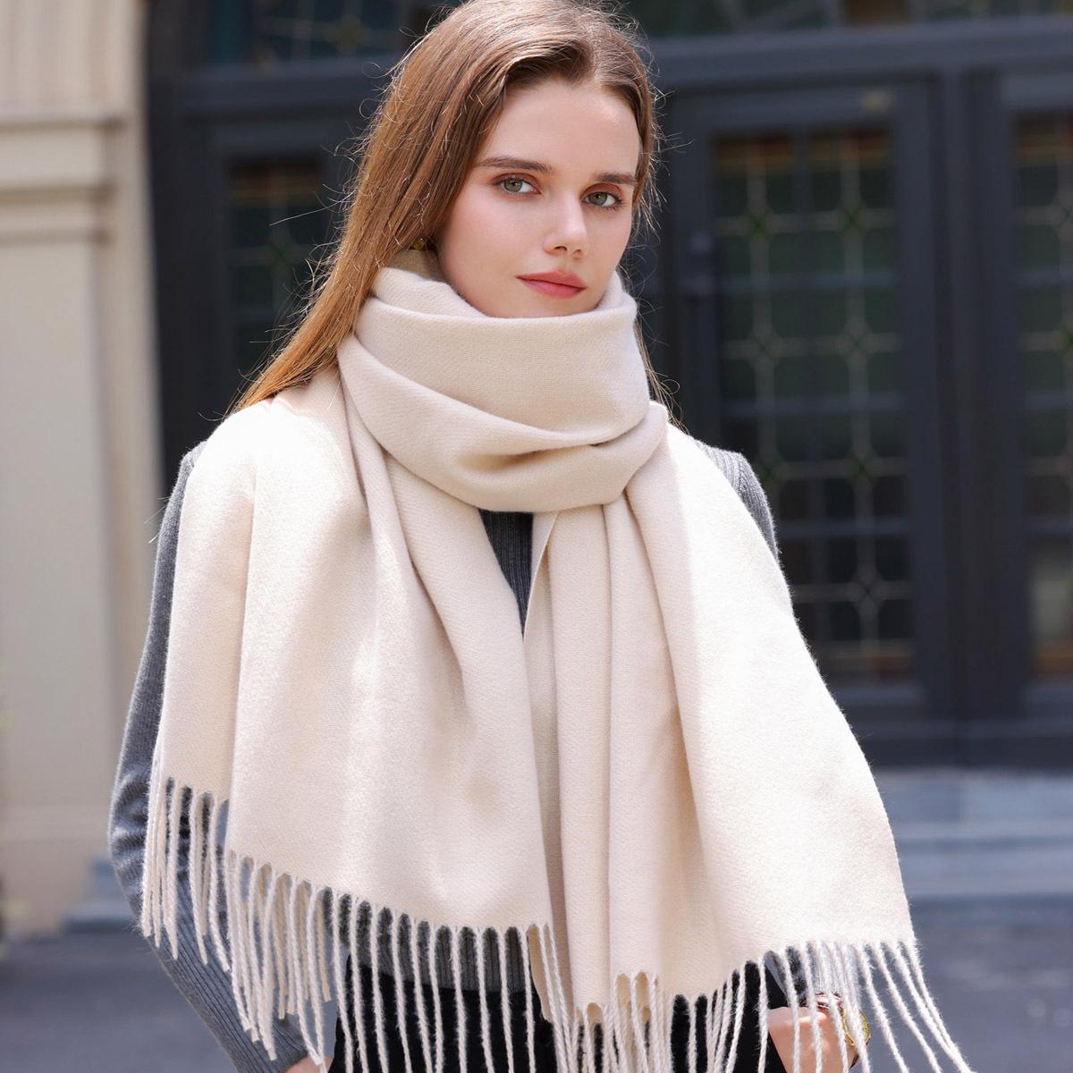 Double-Sided Solid Color Macaron Scarf - Women s Winter Fashion Imitation Cashmere Tassel Shawl 180*68cm
Double-Sided Solid Color Macaron Scarf - Women s Winter Fashion Imitation Cashmere Tassel Shawl 180*68cm