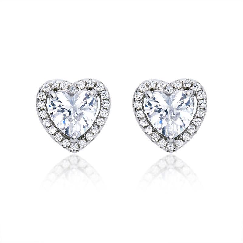 Heart-shaped Zircon Inlaid Earrings, S925 Sterling Silver, Versatile and Stylish, Suitable for European and American Fashion.
Heart-shaped Zircon Inlaid Earrings, S925 Sterling Silver, Versatile and Stylish, Suitable for European and American Fashion.