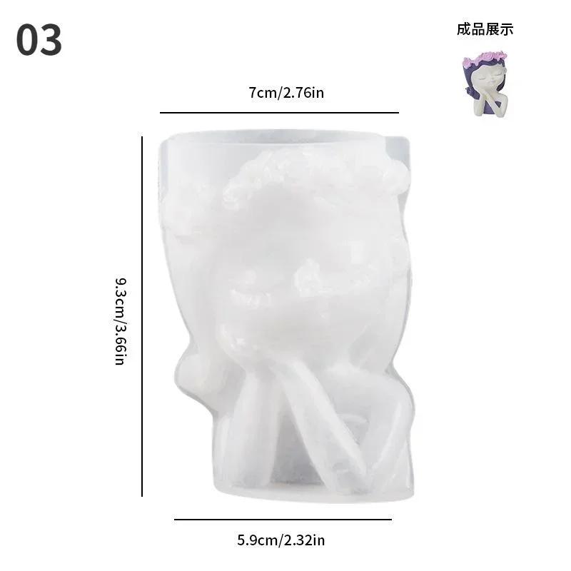 Candle Crystal Epoxy Resin Mold Home Decoration Silicone Mold 3D Cute Girl Flower Pot Mold DIY Handmade Crafts Plaster
Candle Crystal Epoxy Resin Mold Home Decoration Silicone Mold 3D Cute Girl Flower Pot Mold DIY Handmade Crafts Plaster