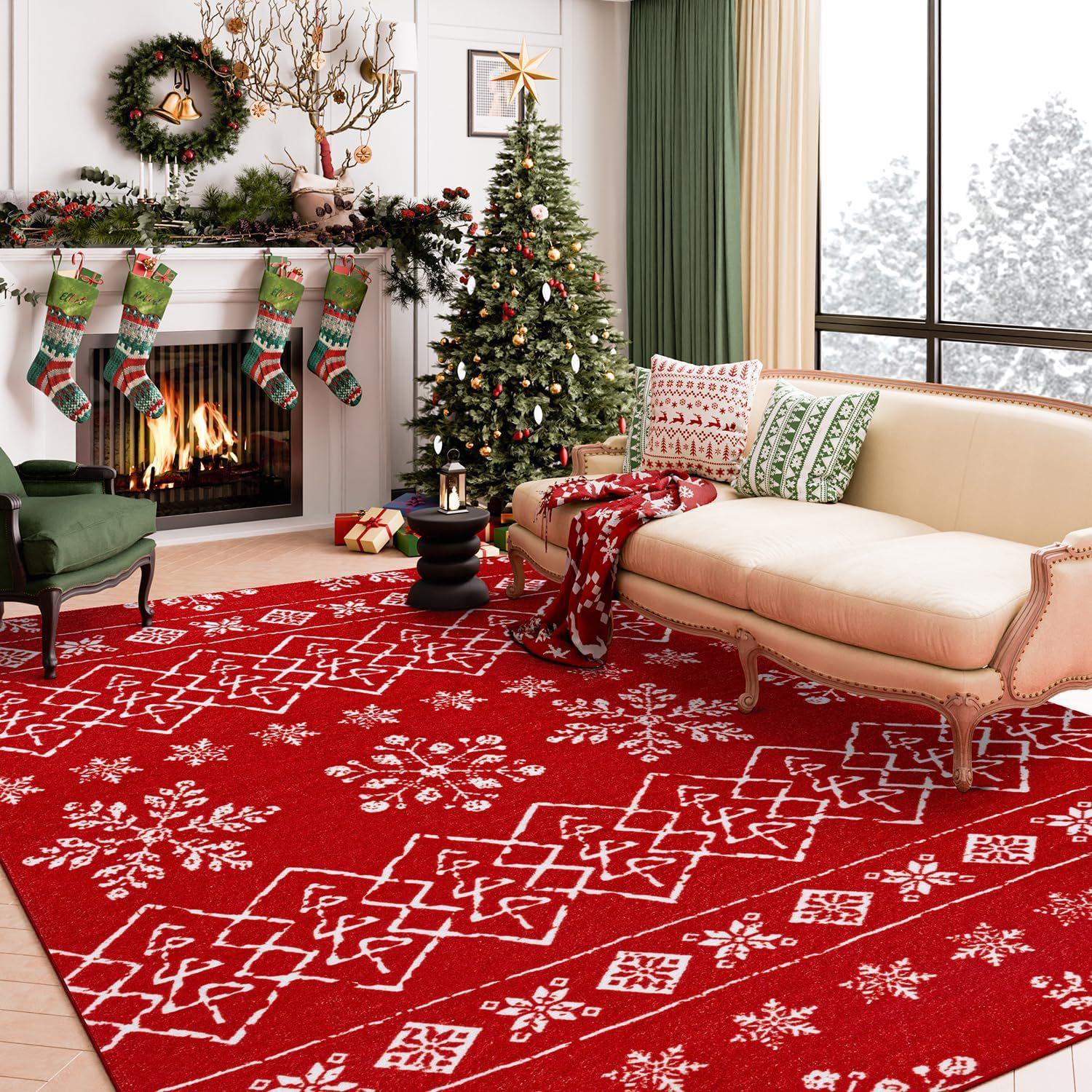 Christmas Snowflake Geometric Red Festive Carpet Soft Non-slip Mat Rug for Living Room Home Decoration Durable Easy-Clean Decor 40X60CM
Christmas Snowflake Geometric Red Festive Carpet Soft Non-slip Mat Rug for Living Room Home Decoration Durable Easy-Clean Decor 40X60CM