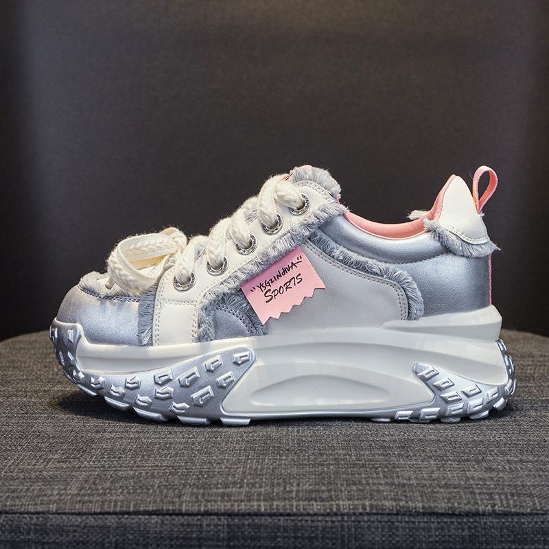 Explosive dad shoes women s autumn m small casual thick sole inner height increase white shoes student shoes 40 срібний
Explosive dad shoes women s autumn m small casual thick sole inner height increase white shoes student shoes 40 срібний