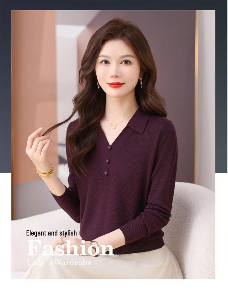 Versatile V-neck Women s Woolen Sweater - Solid Color Pullover for Autumn/Winter M
Versatile V-neck Women s Woolen Sweater - Solid Color Pullover for Autumn/Winter M