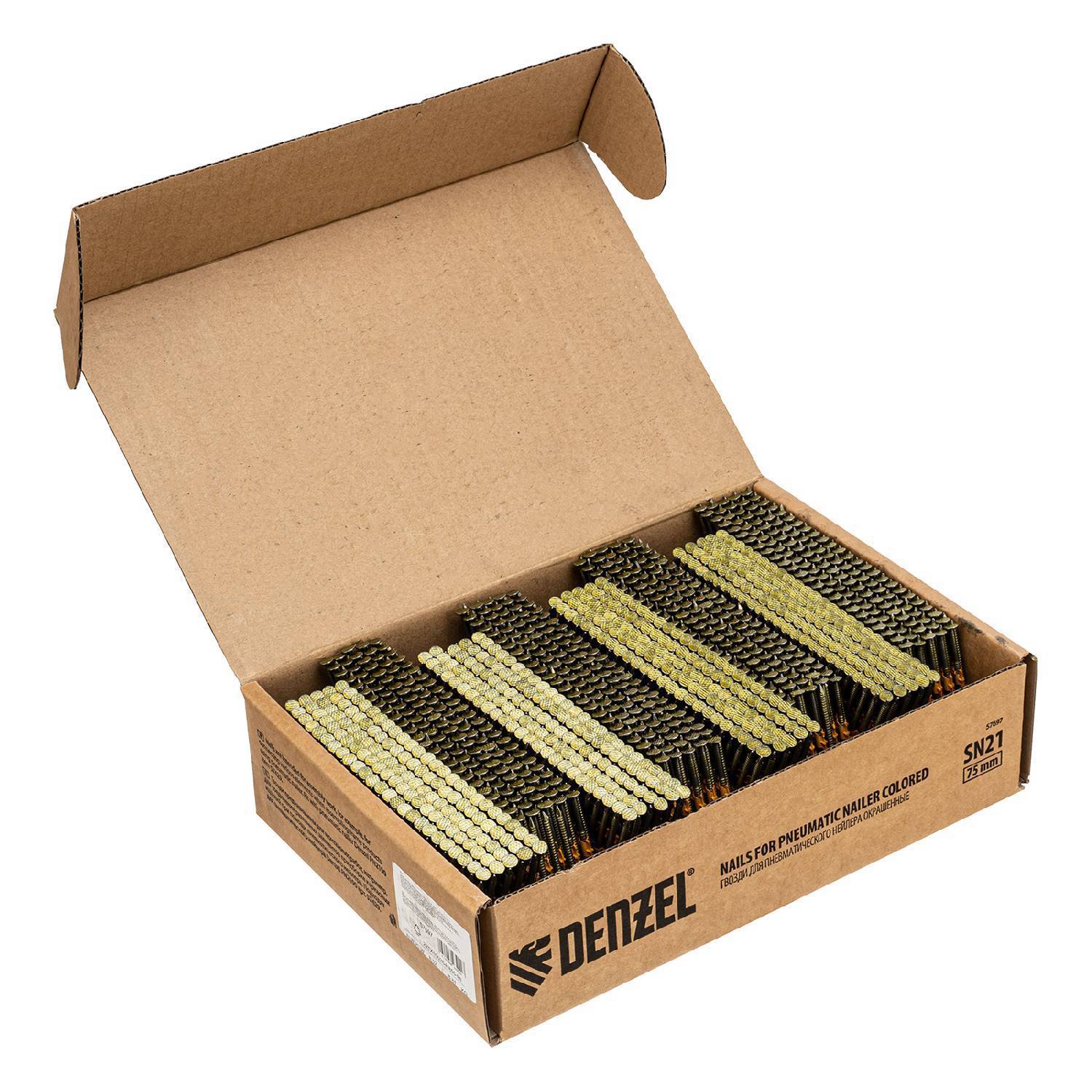 Гвозди для гвоздильного станка Denzel 57697 крашеные 75 мм 3 05 мм 2000 шт
Гвозди для гвоздильного станка Denzel 57697 крашеные 75 мм 3 05 мм 2000 шт