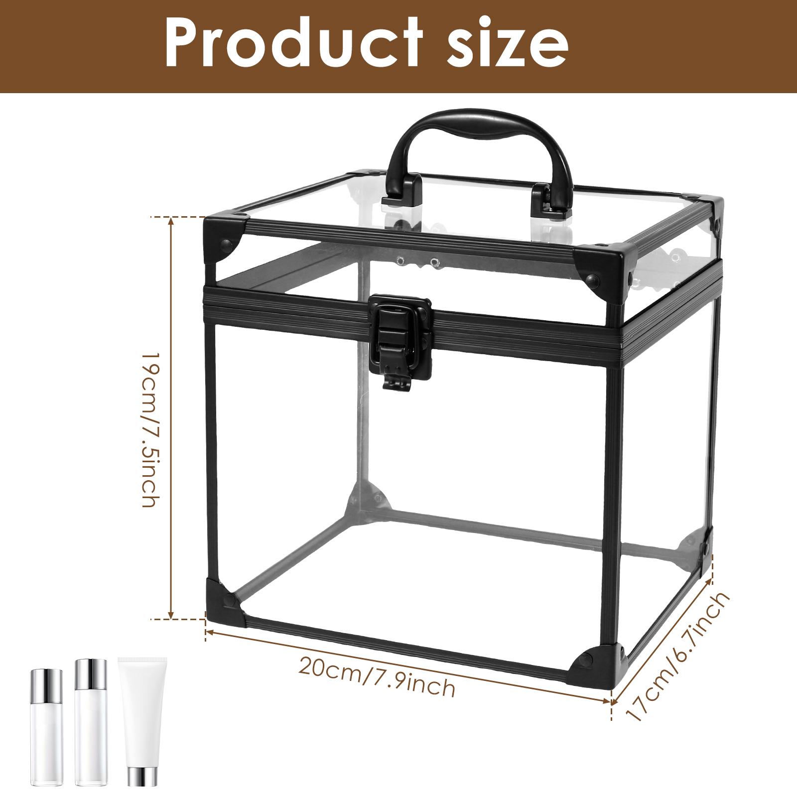 Clear Cosmetic Case with Latches Handle Acrylic Display Case Toiletry Train Case Travel Makeup Tools Storage Organizer Crown Box чёрный
Clear Cosmetic Case with Latches Handle Acrylic Display Case Toiletry Train Case Travel Makeup Tools Storage Organizer Crown Box чёрный