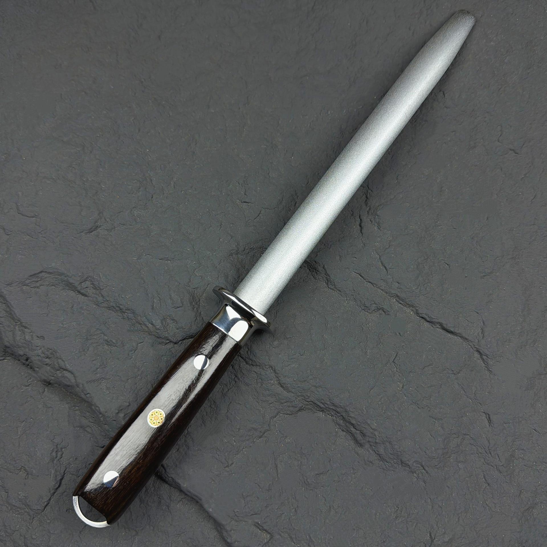 Diamond Sand Professional Whetstone Sharpening Rod – Kitchen & Slaughterhouse Tool. чорний
Diamond Sand Professional Whetstone Sharpening Rod – Kitchen & Slaughterhouse Tool. чорний