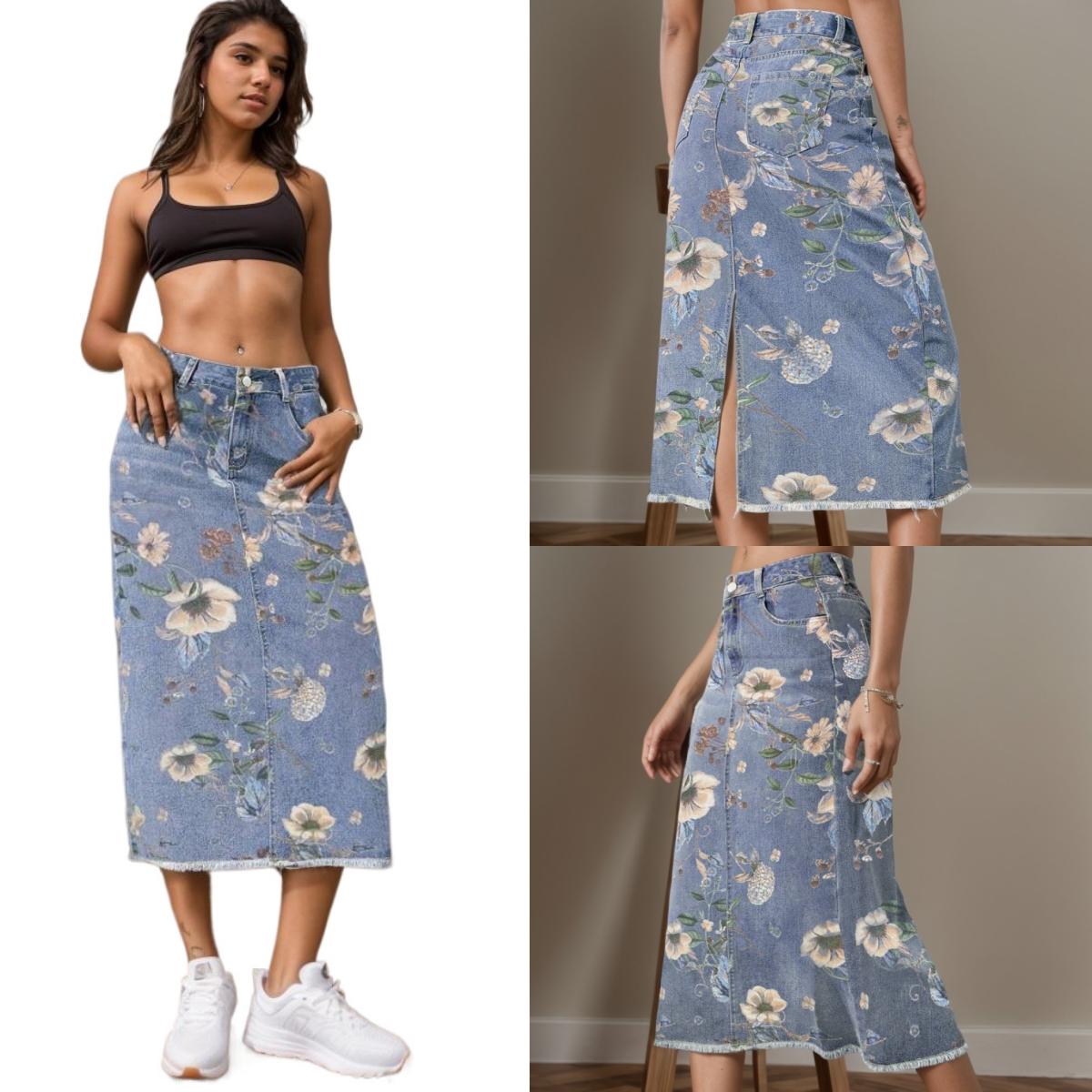 Rose Beauty A Street Vintage Высокая талия Однотонный цветочный принт Пуговицы Состаренный необработанный край Разрез сзади Повседневная джинсовая А-силуэт Винтаж Базовая миди-юбка L
Rose Beauty A Street Vintage Высокая талия Однотонный цветочный принт Пуговицы Состаренный необработанный край Разрез сзади Повседневная джинсовая А-силуэт Винтаж Базовая миди-юбка L