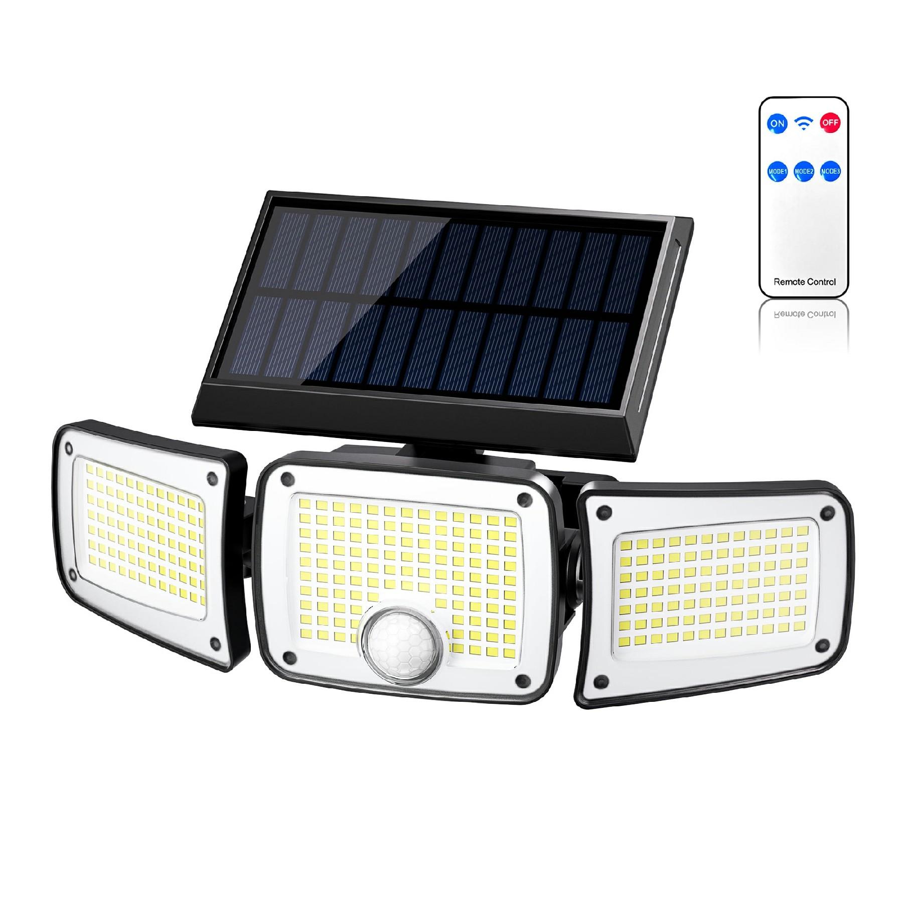 TY10305 3 Heads Solar Wall Light 280 LED IP44 Waterproof Outdoor Motion Sensor Lamp A
TY10305 3 Heads Solar Wall Light 280 LED IP44 Waterproof Outdoor Motion Sensor Lamp A