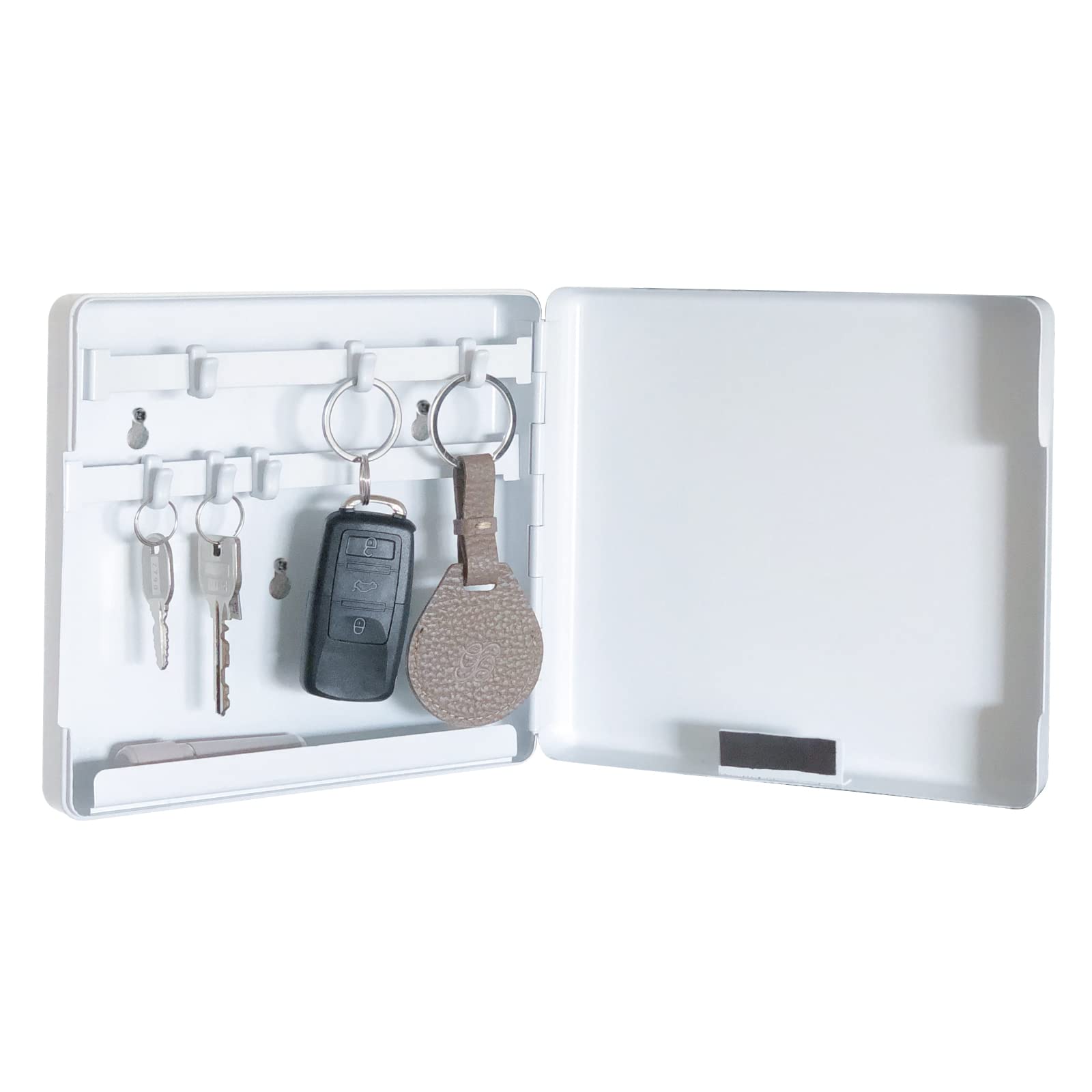 Carl Office Magnetic Key Hanger, Box-Shaped, Adjustable Hooks, Key and Small Item Storage, Steel, White, Holds 6 Keys, KH-002-W
Carl Office Magnetic Key Hanger, Box-Shaped, Adjustable Hooks, Key and Small Item Storage, Steel, White, Holds 6 Keys, KH-002-W