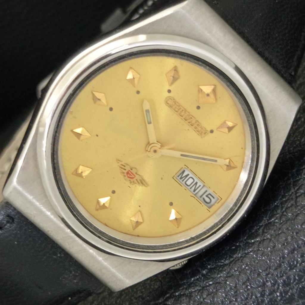 CITIZEN AUTOMATIC VINTAGE 8200 JAPAN MENS ORIGINAL DIAL WATCH a702162-5 R208-a702162
CITIZEN AUTOMATIC VINTAGE 8200 JAPAN MENS ORIGINAL DIAL WATCH a702162-5 R208-a702162