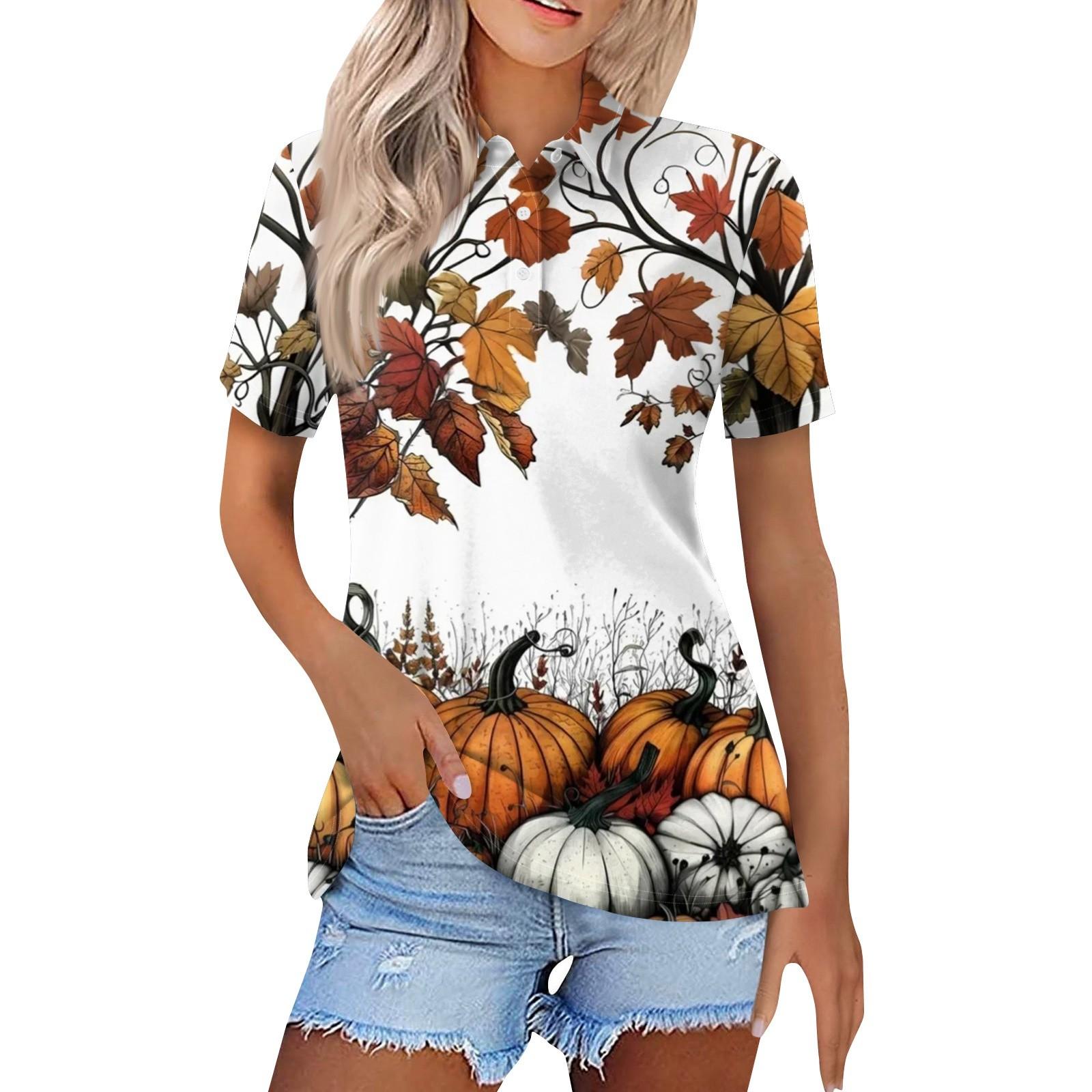 Женская модная повседневная рубашка с лацканами и короткими рукавами с принтом на Хэллоуин, женские топы на пуговицах XL белый
Женская модная повседневная рубашка с лацканами и короткими рукавами с принтом на Хэллоуин, женские топы на пуговицах XL белый