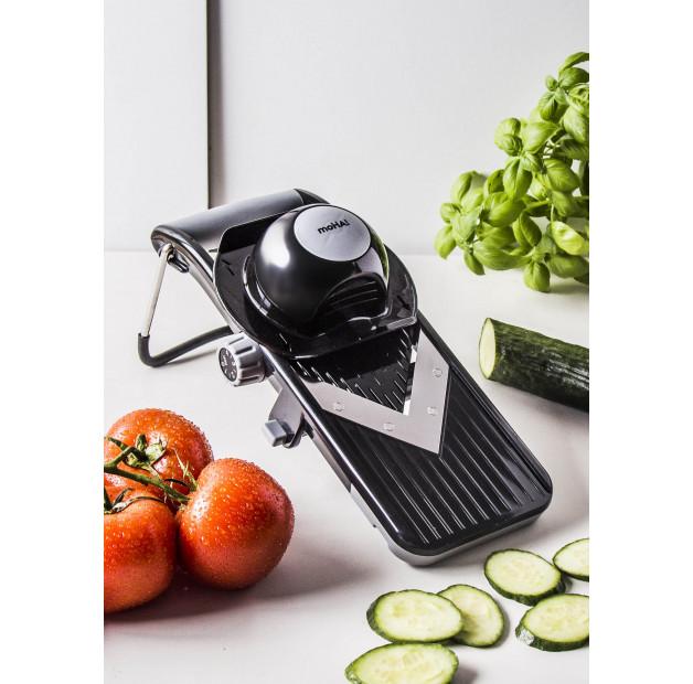 MOHA Veggie V black - слайсер для овощей и фруктов из нержавеющей стали
MOHA Veggie V black - слайсер для овощей и фруктов из нержавеющей стали