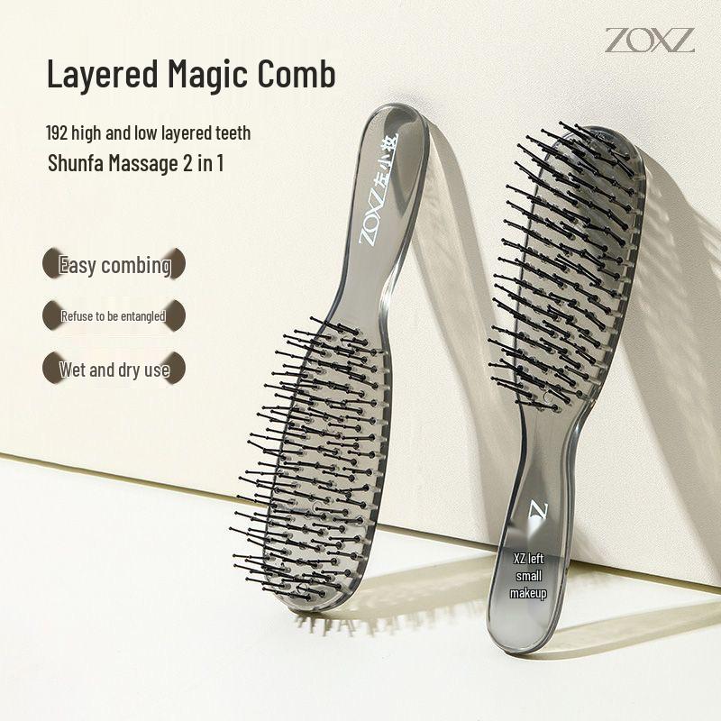 Magic Fluff Comb: Wet/Dry, Anti-Itch, Massage, Smooth High Crown for Long Hair 
Magic Fluff Comb: Wet/Dry, Anti-Itch, Massage, Smooth High Crown for Long Hair