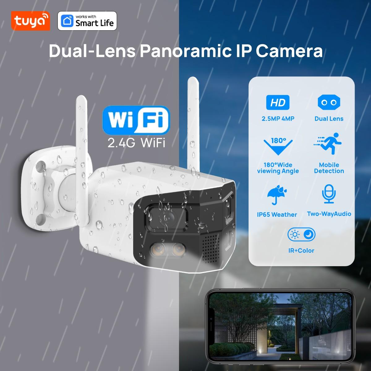 Tuya 4MP Dual Lens Wi-Fi Camera Baby Monitor Кольорове нічне бачення Indoor&Outdoor Mini PTZ Security IP Camera Monitoring Camera USB
Tuya 4MP Dual Lens Wi-Fi Camera Baby Monitor Кольорове нічне бачення Indoor&Outdoor Mini PTZ Security IP Camera Monitoring Camera USB