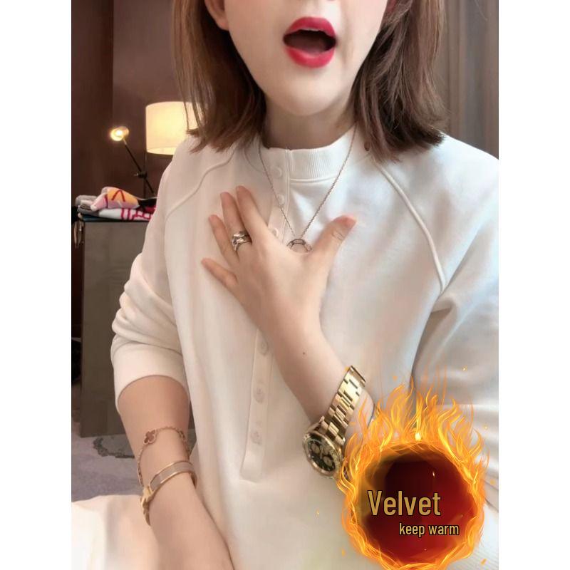 Women s Velvet Raglan Sweatshirt: Autumn/Winter Fashion, Button-Up, Loose Fit, Slimming Solid Color XL (for 110-130kg) белый
Women s Velvet Raglan Sweatshirt: Autumn/Winter Fashion, Button-Up, Loose Fit, Slimming Solid Color XL (for 110-130kg) белый