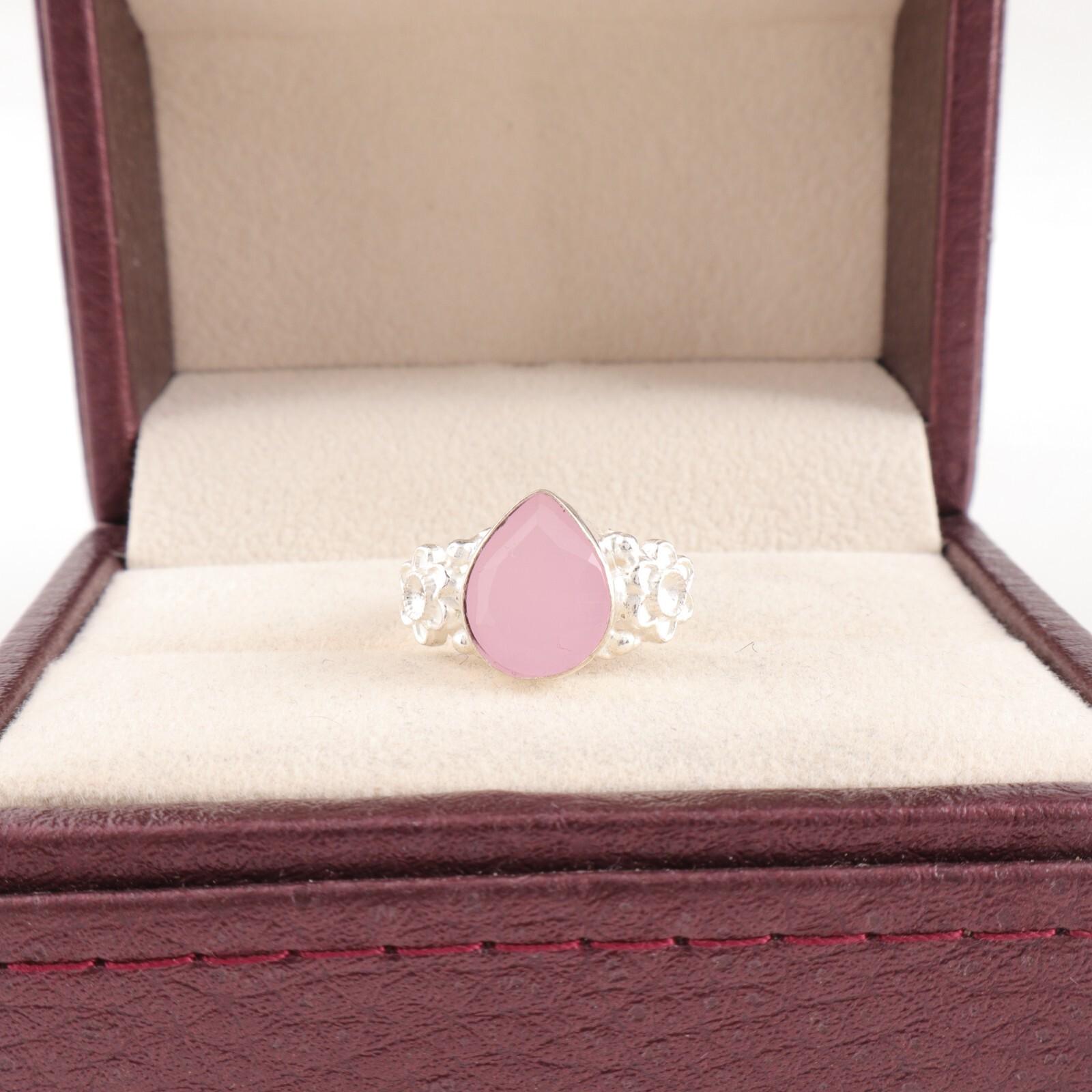 Rose Chalcedony Gemstone 925 Sterling Silver Handmade Jewelry Bridesmaid Ring RR-59-18 13
Rose Chalcedony Gemstone 925 Sterling Silver Handmade Jewelry Bridesmaid Ring RR-59-18 13