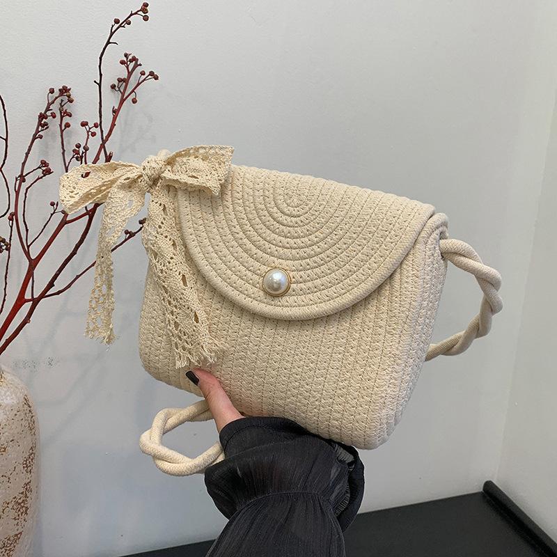Летняя новая женская соломенная сумка модная универсальная на плечо, сумка-мессенджер для путешествий, пляжная плетеная сумка с лентой single bag