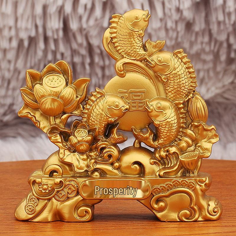 Yearly Abundance Koi Fish Ornament: Goldfish Carp Steaming Up, Ideal for Living Room, Entryway Décor, Housewarming, and Good Fortune Gift
Yearly Abundance Koi Fish Ornament: Goldfish Carp Steaming Up, Ideal for Living Room, Entryway Décor, Housewarming, and Good Fortune Gift