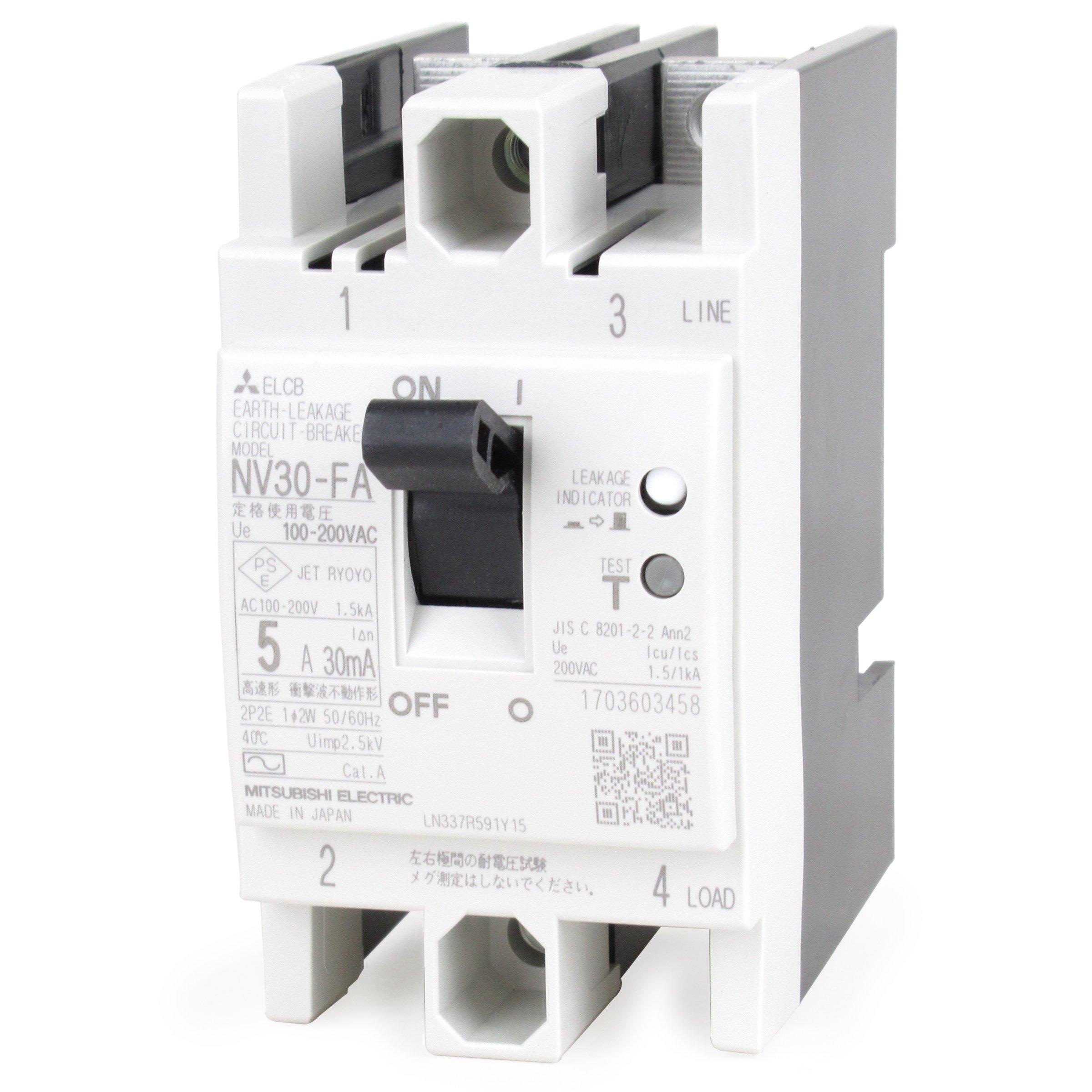 Mitsubishi Electric 2P 15A 30MA leakage circuit breaker for control NN NV30-FA (Earth panel) (2 poles) (AC)
Mitsubishi Electric 2P 15A 30MA leakage circuit breaker for control NN NV30-FA (Earth panel) (2 poles) (AC)