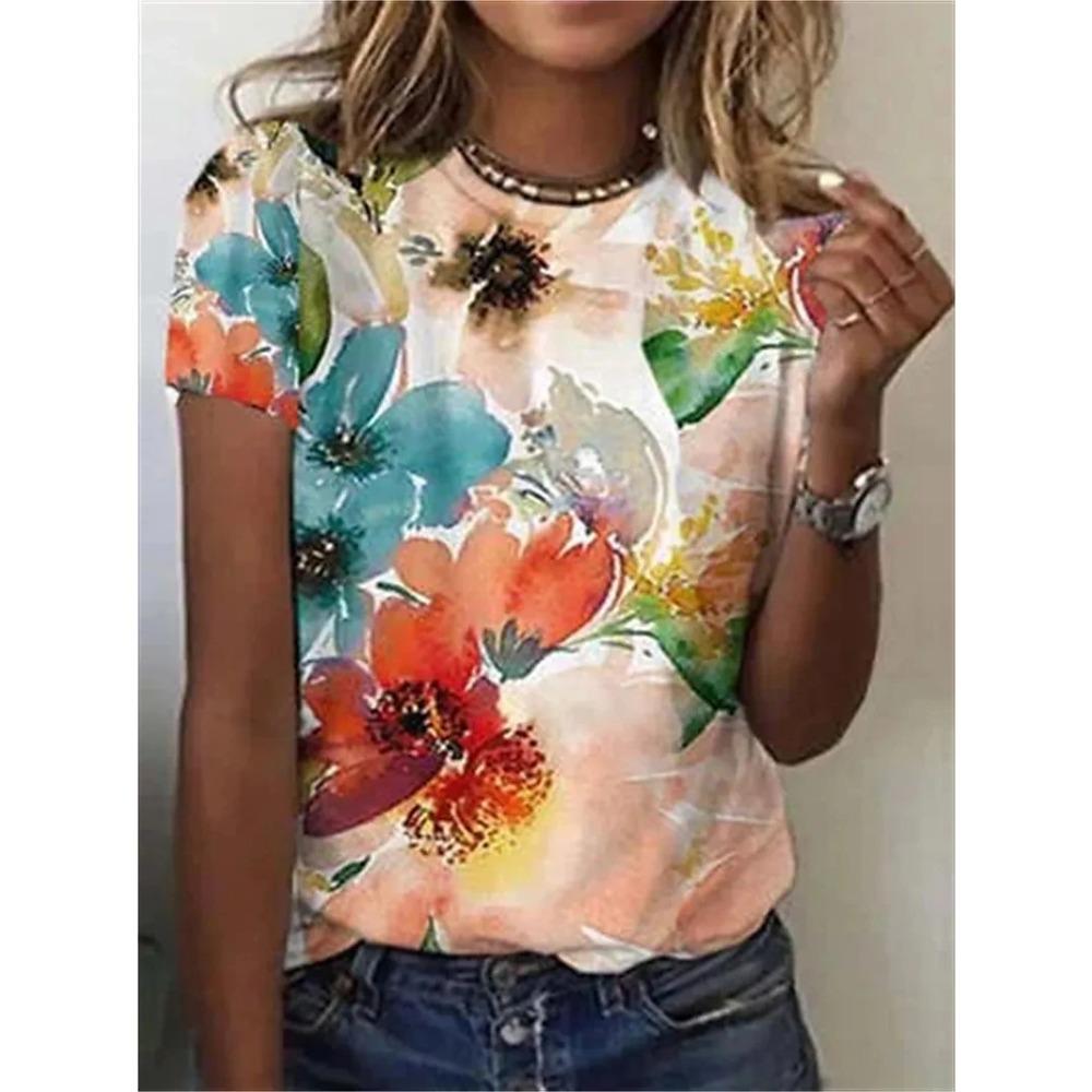 Summer Women s T-Shirts 3D Printing Short Sleeves Crew Neck Tops Women s Casual Pullovers Fashion Tops New Everyday T-Shirt 6XL
Summer Women s T-Shirts 3D Printing Short Sleeves Crew Neck Tops Women s Casual Pullovers Fashion Tops New Everyday T-Shirt 6XL