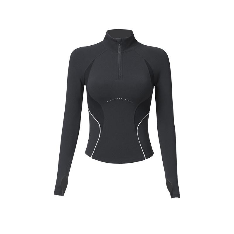 Women s Autumn Half-Zip Stand Collar High-Stretch Slimming Sports Suit - Outdoor Long Sleeve Fitness Top S (Up to 95 lbs) графітовий сірий колір
Women s Autumn Half-Zip Stand Collar High-Stretch Slimming Sports Suit - Outdoor Long Sleeve Fitness Top S (Up to 95 lbs) графітовий сірий колір