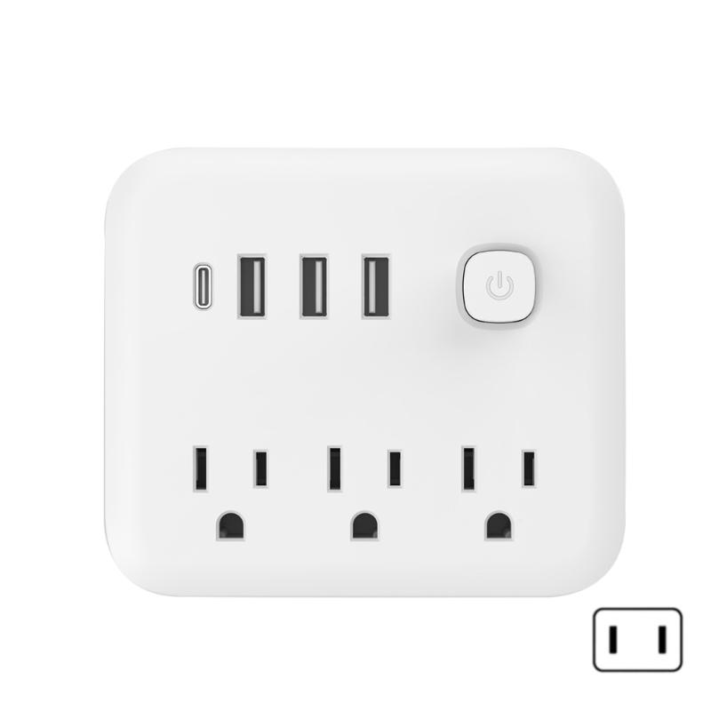 Многофункциональные переходники для американских розеток, сетевые фильтры с 3 розетками, 3 USB-зарядками, 1 портом Type-C, переходники для американских вилок 1
Многофункциональные переходники для американских розеток, сетевые фильтры с 3 розетками, 3 USB-зарядками, 1 портом Type-C, переходники для американских вилок 1