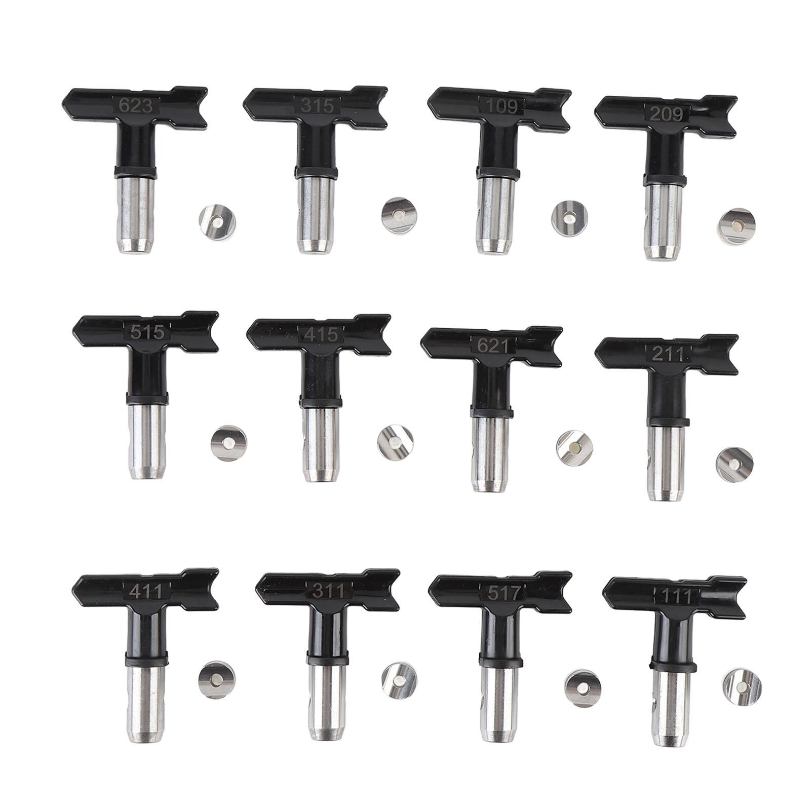 12 Sets Spray Tips Set Stainless Steel and ABS Stable Multifunctional Airless Spray Nozzles Machine
12 Sets Spray Tips Set Stainless Steel and ABS Stable Multifunctional Airless Spray Nozzles Machine