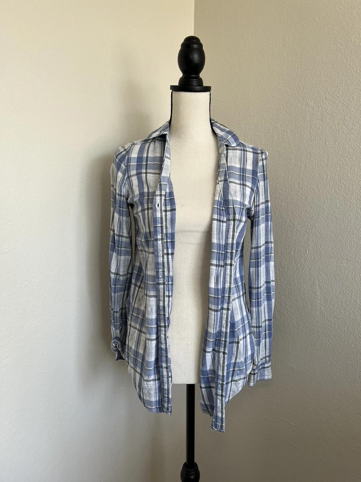 Candies Small Women’s Blue White Plaid Metallic Button Up Flannel Tie Front 2XL
Candies Small Women’s Blue White Plaid Metallic Button Up Flannel Tie Front 2XL