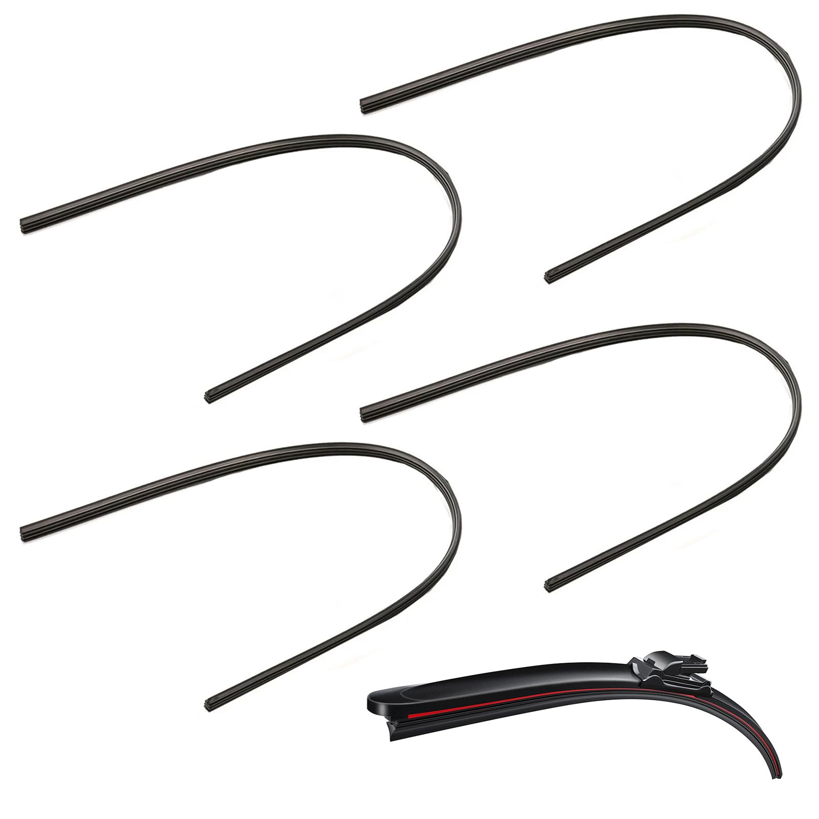 RICISUNG Wiper Replacement Rubber Length 800mm Width 6mm Pack of 4 Wiper Rubber Graphite Coating Rubber Cuttable General Purpose Water Repellent
RICISUNG Wiper Replacement Rubber Length 800mm Width 6mm Pack of 4 Wiper Rubber Graphite Coating Rubber Cuttable General Purpose Water Repellent