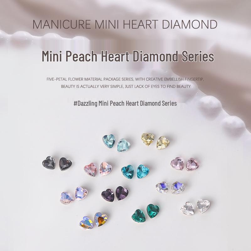 Mini Heart Rhinestone Nail Art Decorations - Crystal and Pave, Pointed Bottom, 10 Pieces
Mini Heart Rhinestone Nail Art Decorations - Crystal and Pave, Pointed Bottom, 10 Pieces