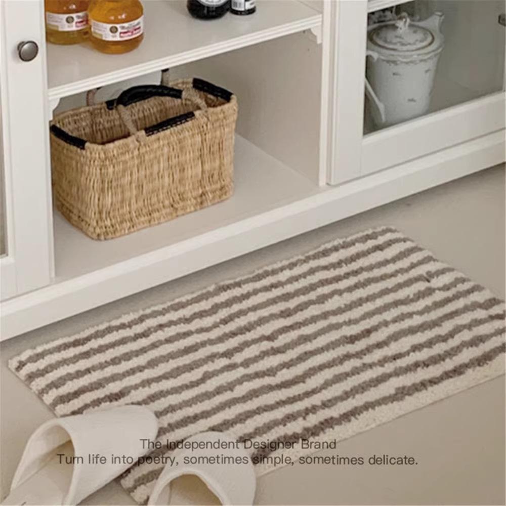 VIKAMA Simple Stripes Bathroom Carpet, Entry Door Carpet, Water Absorbent Anti-Slip Coat, Hat Room Home Decoration 40x60cm
VIKAMA Simple Stripes Bathroom Carpet, Entry Door Carpet, Water Absorbent Anti-Slip Coat, Hat Room Home Decoration 40x60cm
