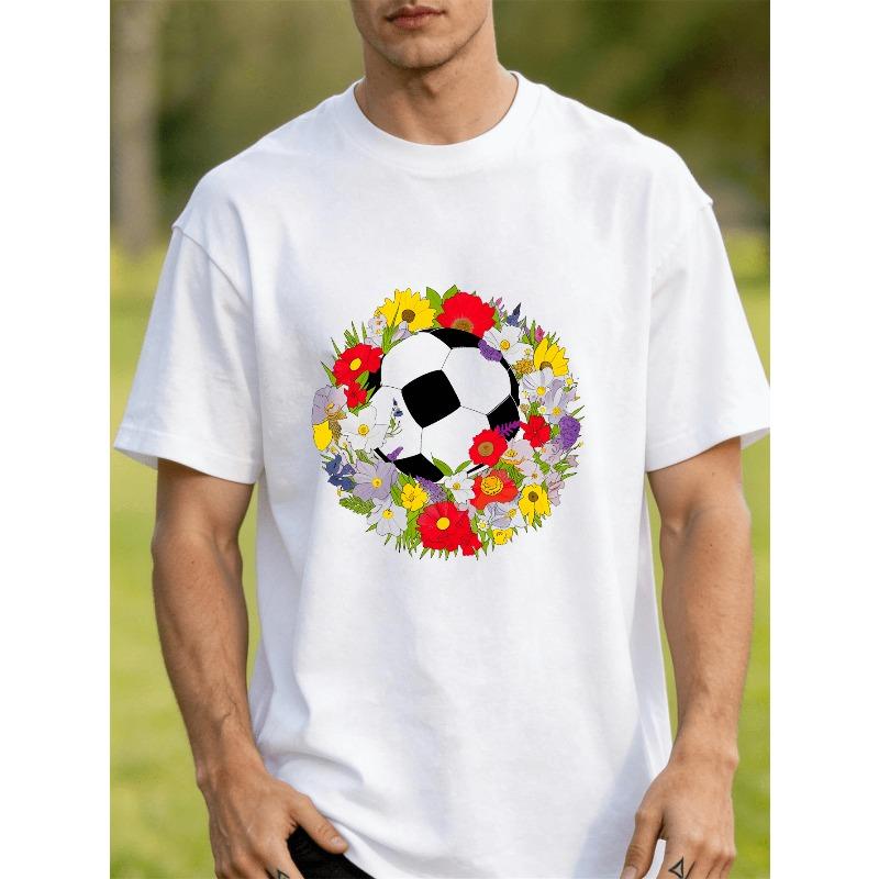 European Size New Arrival Recommendation Men T-Shirt Soccer Ball Surrounded by Colorful Flowers Crew Neck Comfortable And Soft Local Delivery 4XL білий
European Size New Arrival Recommendation Men T-Shirt Soccer Ball Surrounded by Colorful Flowers Crew Neck Comfortable And Soft Local Delivery 4XL білий