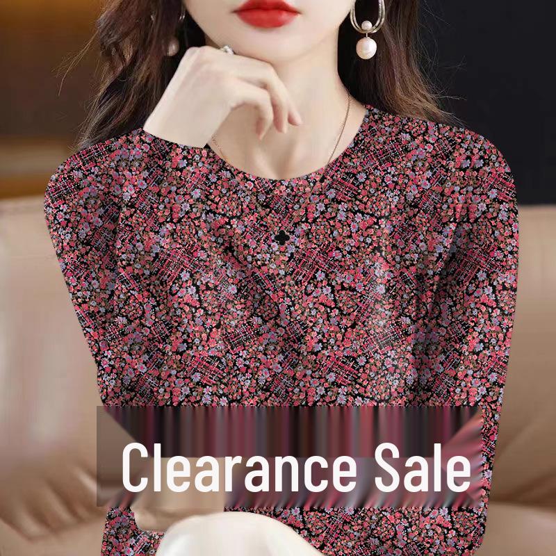 Floral Temperament Long Sleeve Milk Silk Pullover: Women s Autumn Winter Round Neck Base Layer Top. 2XL (120-135 lbs)
Floral Temperament Long Sleeve Milk Silk Pullover: Women s Autumn Winter Round Neck Base Layer Top. 2XL (120-135 lbs)