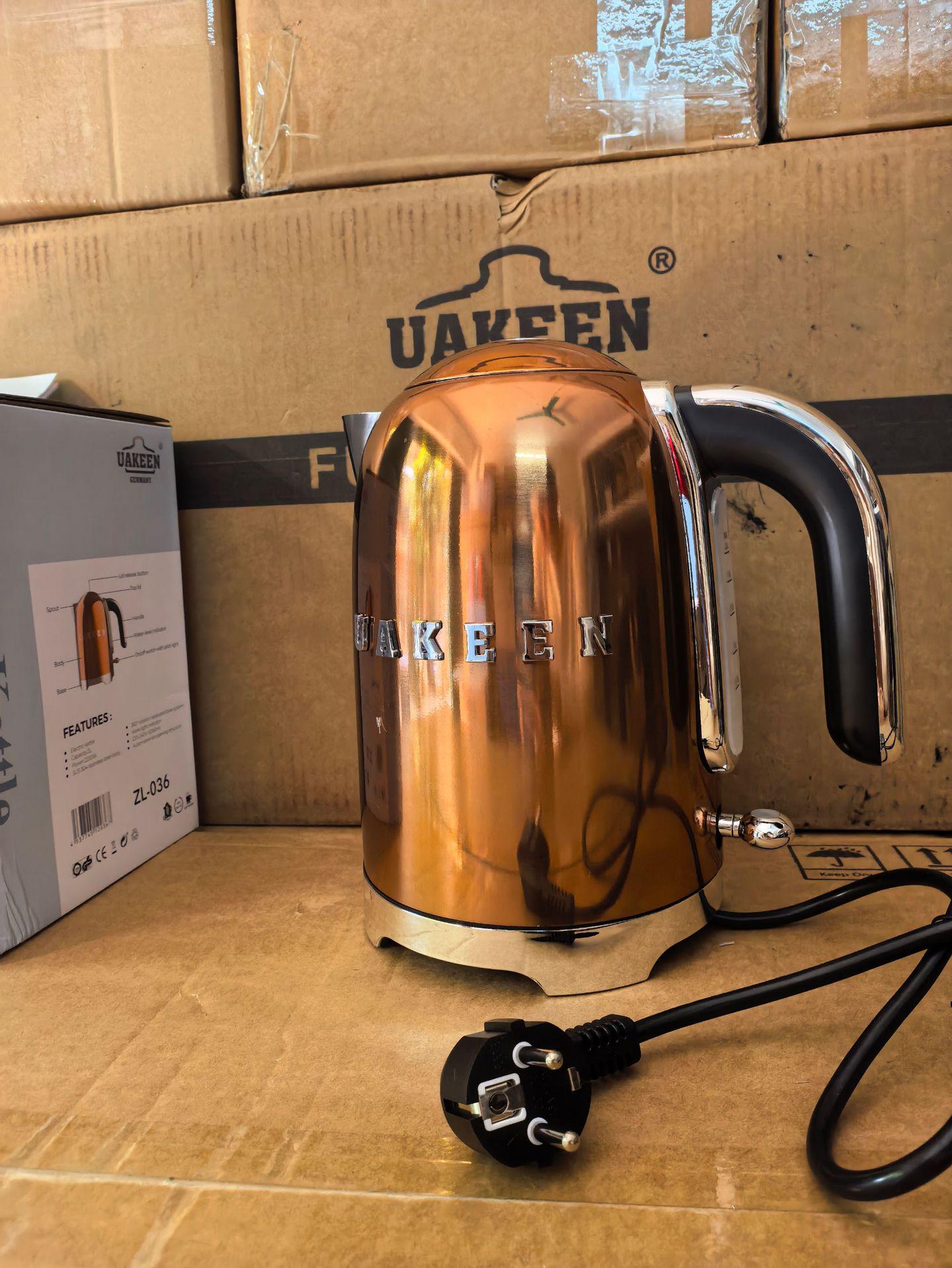 UAKEEN 2L European Luxury Stainless Steel Electric Kettle with Inner Steel Lid. 220V EU Standard (Not for domestic use)
UAKEEN 2L European Luxury Stainless Steel Electric Kettle with Inner Steel Lid. 220V EU Standard (Not for domestic use)