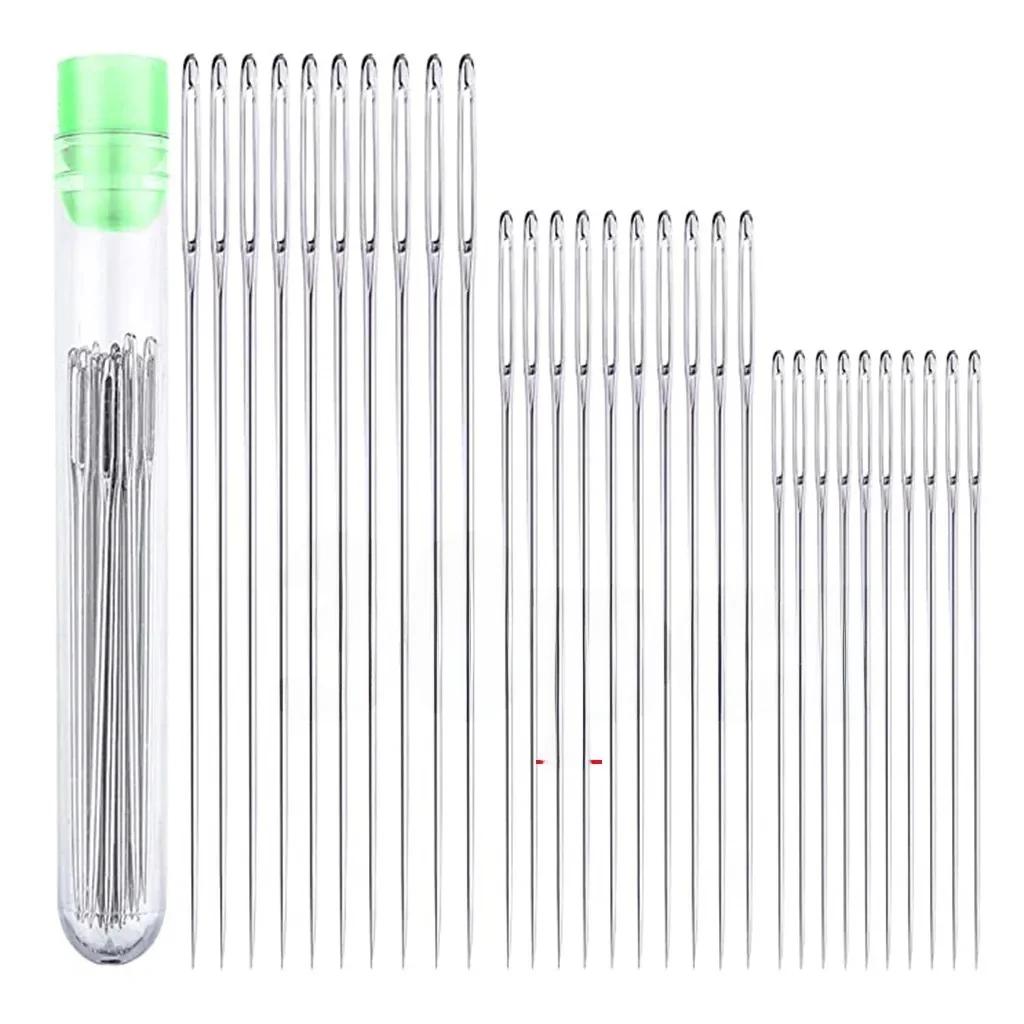 30pcs 3 Sizes Large Eye Sewing Needles Cross Stitch Knitting Needle Handmade Leather Embroidery Thread Needle Sewing Accessory
30pcs 3 Sizes Large Eye Sewing Needles Cross Stitch Knitting Needle Handmade Leather Embroidery Thread Needle Sewing Accessory