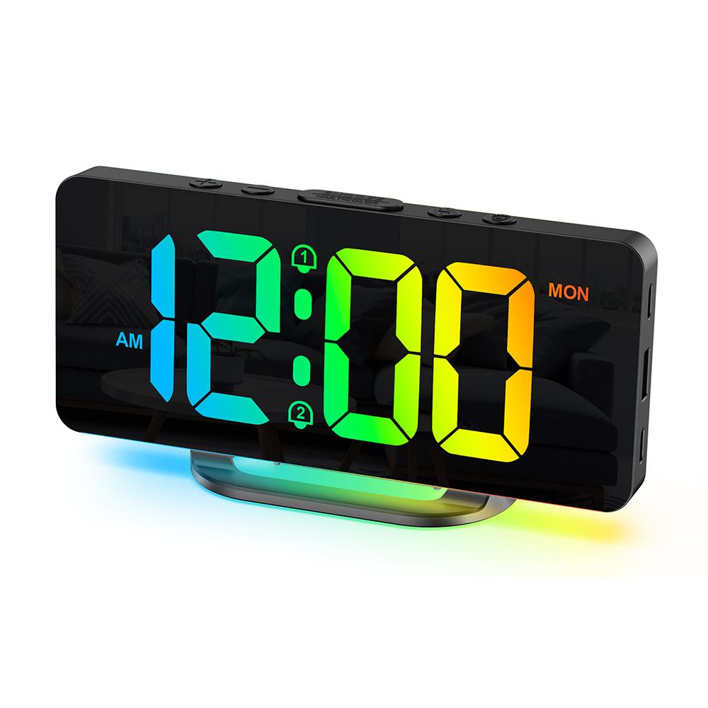 ORIA Digital Alarm Clock RGB LED Digital Clocks Colorful Clocks With Atmosphere Night Light for Home Office Best Gifts чёрный
ORIA Digital Alarm Clock RGB LED Digital Clocks Colorful Clocks With Atmosphere Night Light for Home Office Best Gifts чёрный