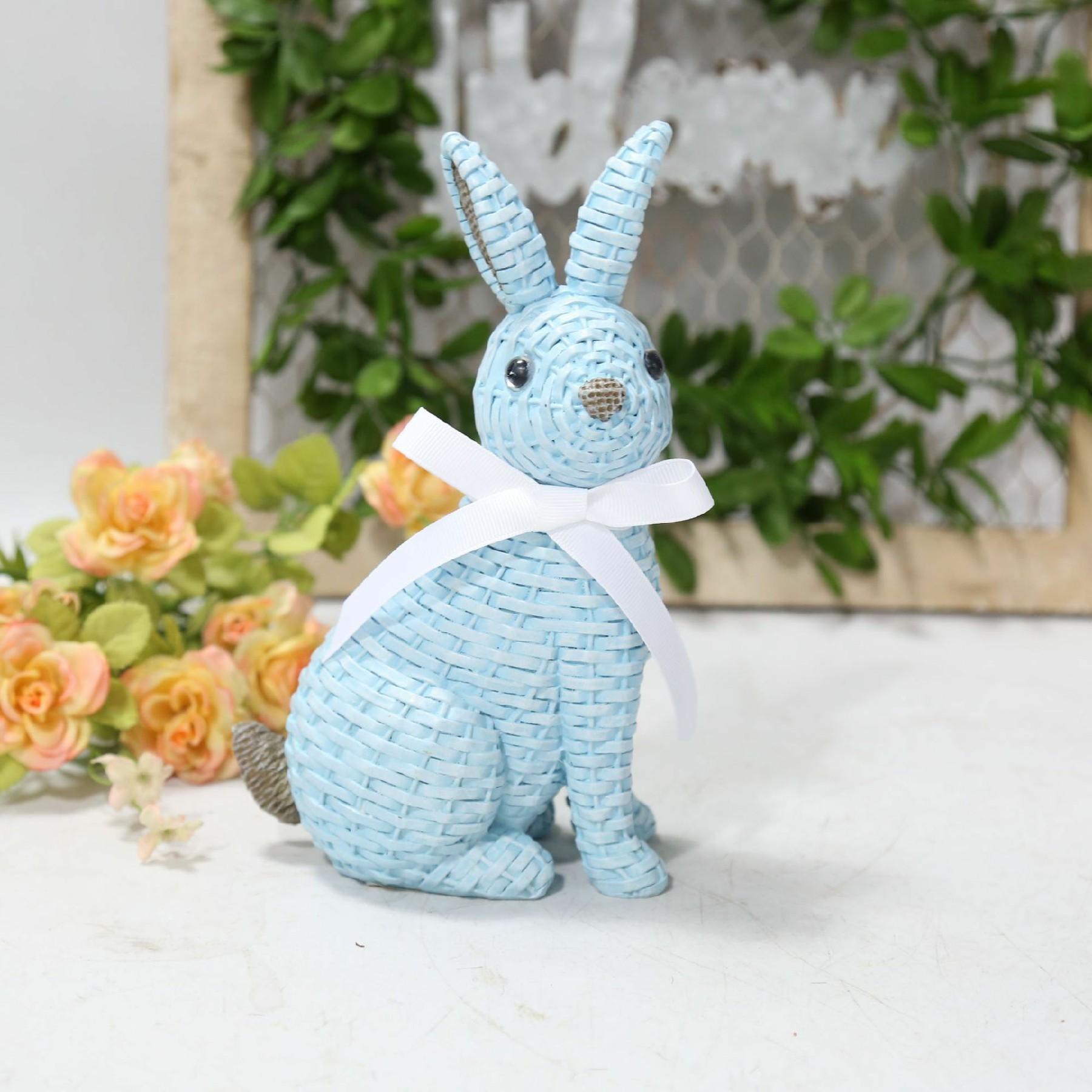 Rattan Effect Resin Rabbit with Bowknot Home Garden Children Room Ornament White Sitting Position
Rattan Effect Resin Rabbit with Bowknot Home Garden Children Room Ornament White Sitting Position