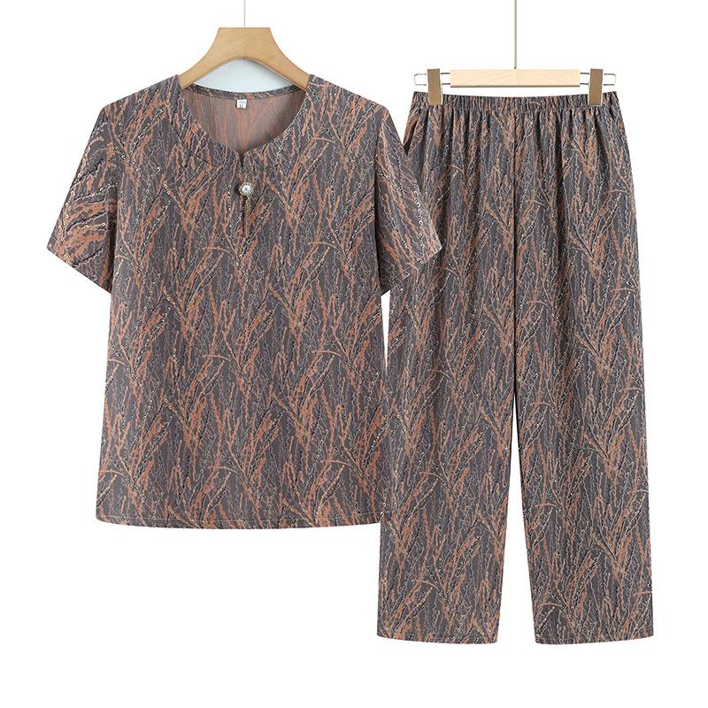 Summer Fashion: Chic Short-Sleeve Sets for Middle-Aged & Elderly Women XL (85-100 jin) фиолетовый
Summer Fashion: Chic Short-Sleeve Sets for Middle-Aged & Elderly Women XL (85-100 jin) фиолетовый