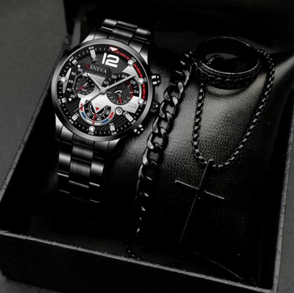 Нова модна чоловіча бізнес-годинник Годинник з календарем Чоловічий годинник зі сталевим ремінцем Бізнес Вибух Набір браслетів bulk price
Нова модна чоловіча бізнес-годинник Годинник з календарем Чоловічий годинник зі сталевим ремінцем Бізнес Вибух Набір браслетів bulk price
