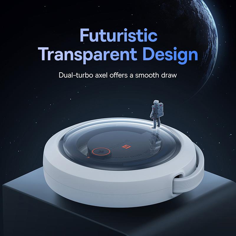 BASEUS Free2Draw Retractable Crystal Fast Charging Data Cable Type-C to Micro+iP+Type-C 100W,1.1m White
BASEUS Free2Draw Retractable Crystal Fast Charging Data Cable Type-C to Micro+iP+Type-C 100W,1.1m White