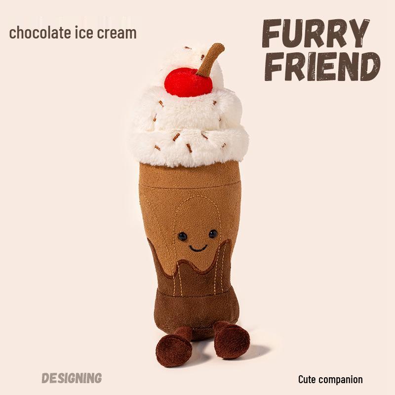 Chocolate Ice Cream Waffle Cone Popsicle Doll Latte Milk Tea Cake Plush Toy for Kids 25CM (approx. 0.15KG)
Chocolate Ice Cream Waffle Cone Popsicle Doll Latte Milk Tea Cake Plush Toy for Kids 25CM (approx. 0.15KG)