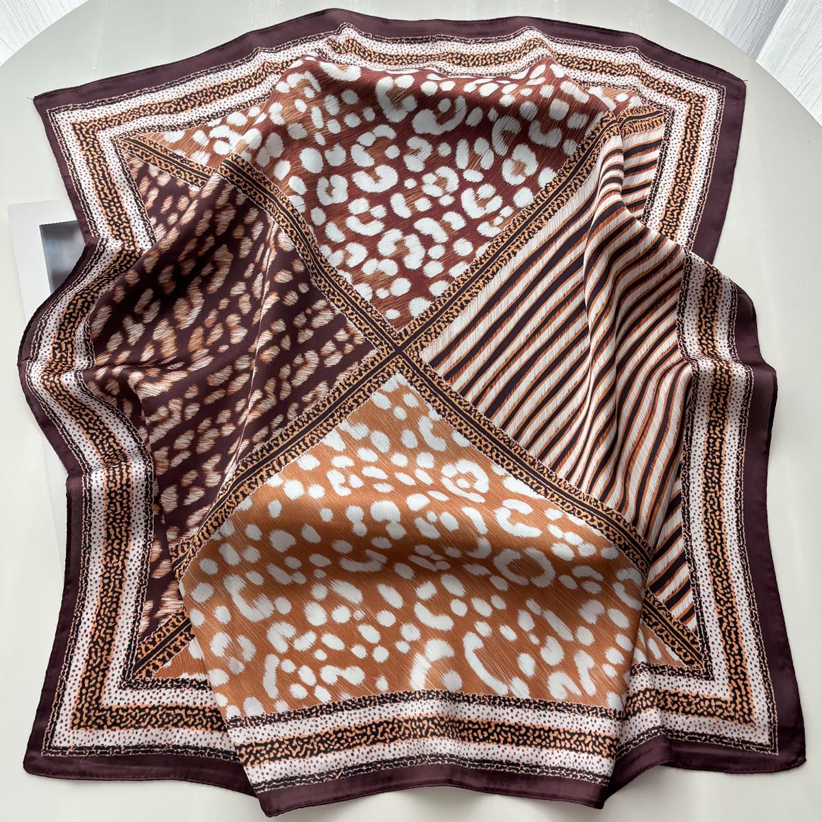 Luxury Square Scarf For Women Fashion Ladies Leopard Print HijabElegant Neckerchief Bandanas Soft Stain Faux Silk Scarves Shawl
Luxury Square Scarf For Women Fashion Ladies Leopard Print HijabElegant Neckerchief Bandanas Soft Stain Faux Silk Scarves Shawl