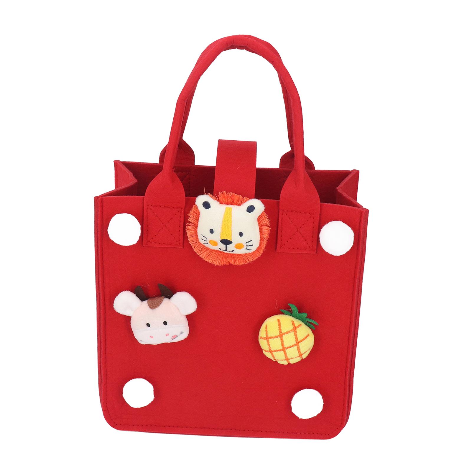 Shopping Felt Bag Cartoon Animal Fruit Decoration Reusable Red Felt Shopping Basket
Shopping Felt Bag Cartoon Animal Fruit Decoration Reusable Red Felt Shopping Basket