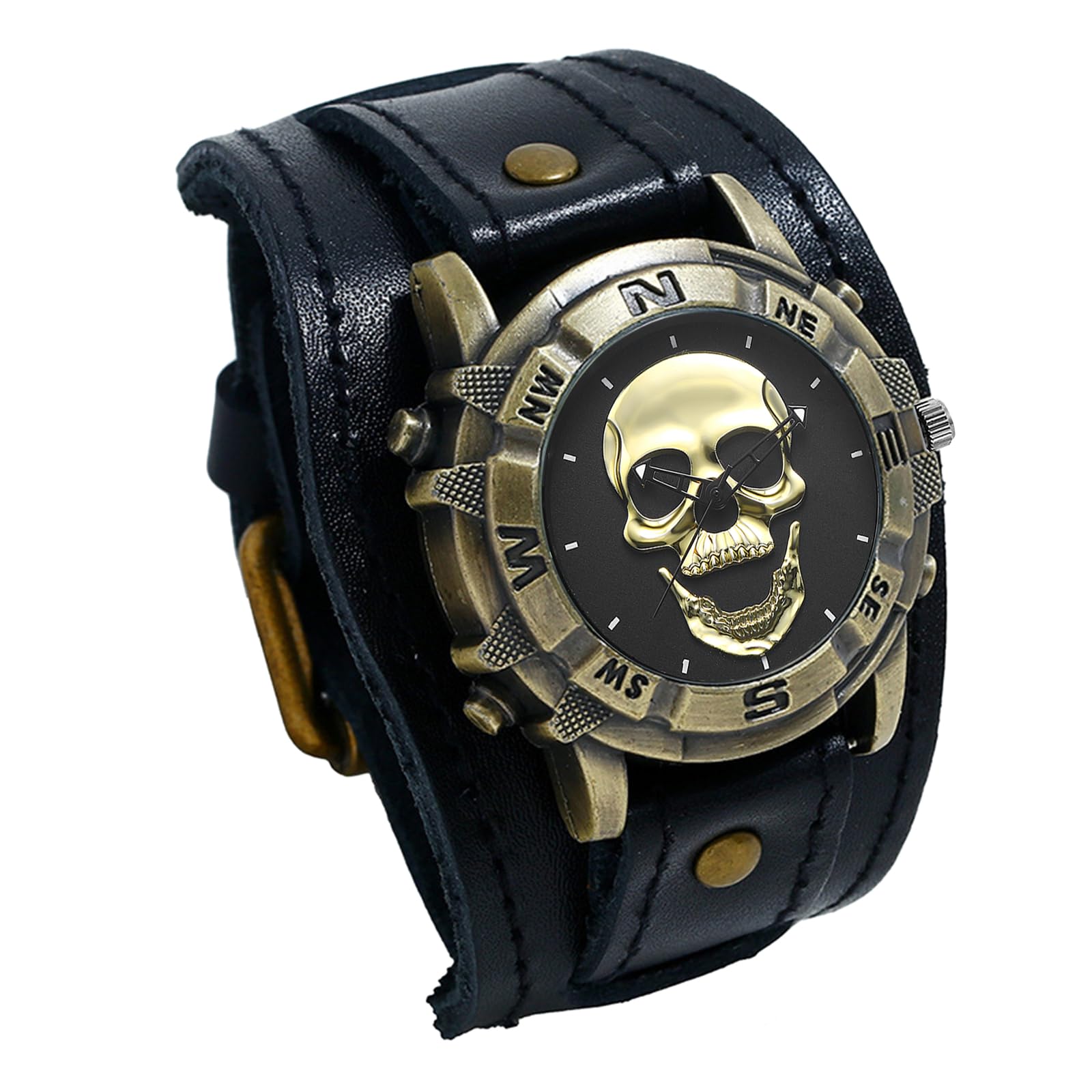 Watch Antique Skull Rock Punk Skull Leather Strap Waterproof Analog Quartz Watch Gothic Accessories Birthday Christmas Day Halloween Gift Men s
Watch Antique Skull Rock Punk Skull Leather Strap Waterproof Analog Quartz Watch Gothic Accessories Birthday Christmas Day Halloween Gift Men s