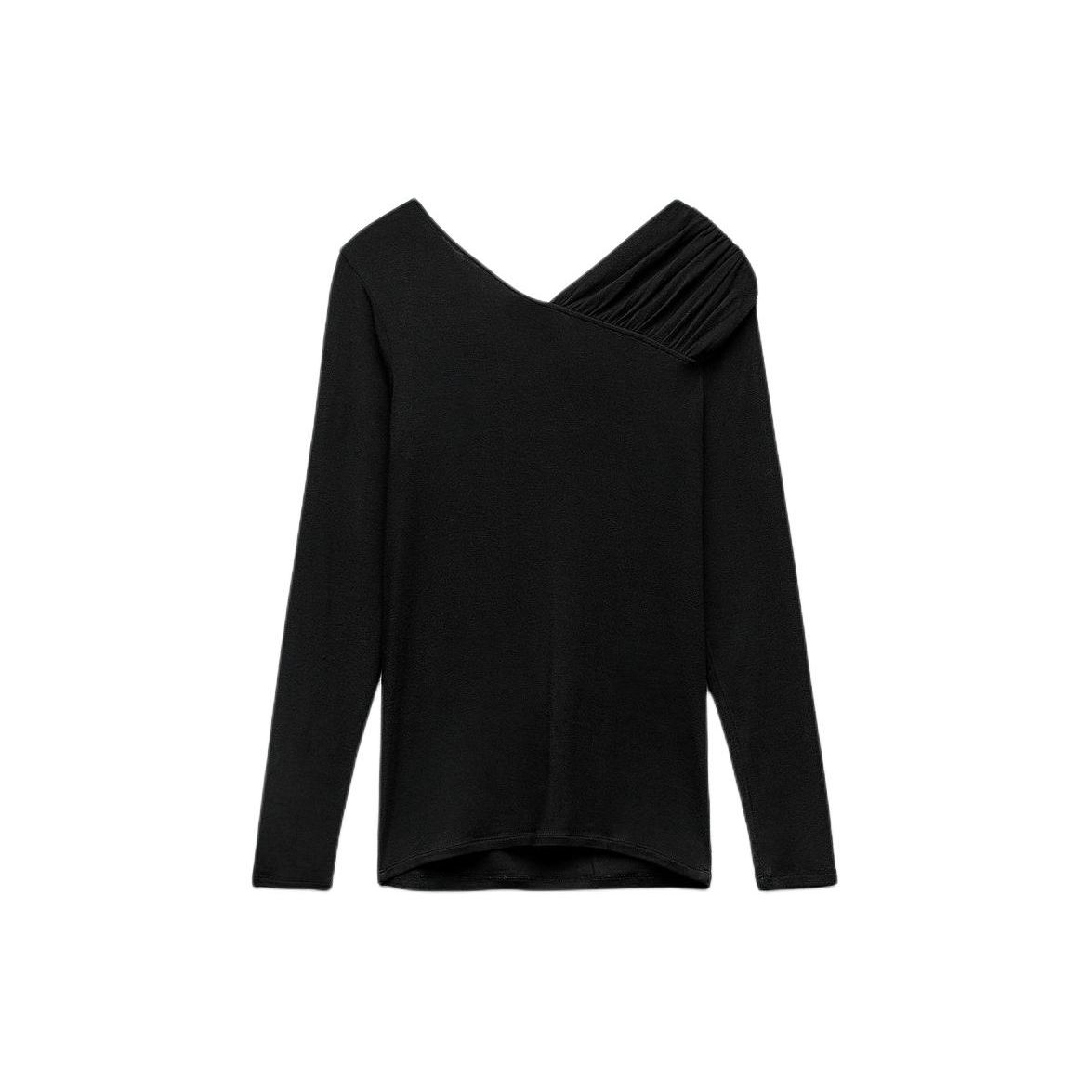 Zara Solid Color V-Neck Ruched Long Sleeve T-Shirt Women tops Black 5644314 800 M
Zara Solid Color V-Neck Ruched Long Sleeve T-Shirt Women tops Black 5644314 800 M