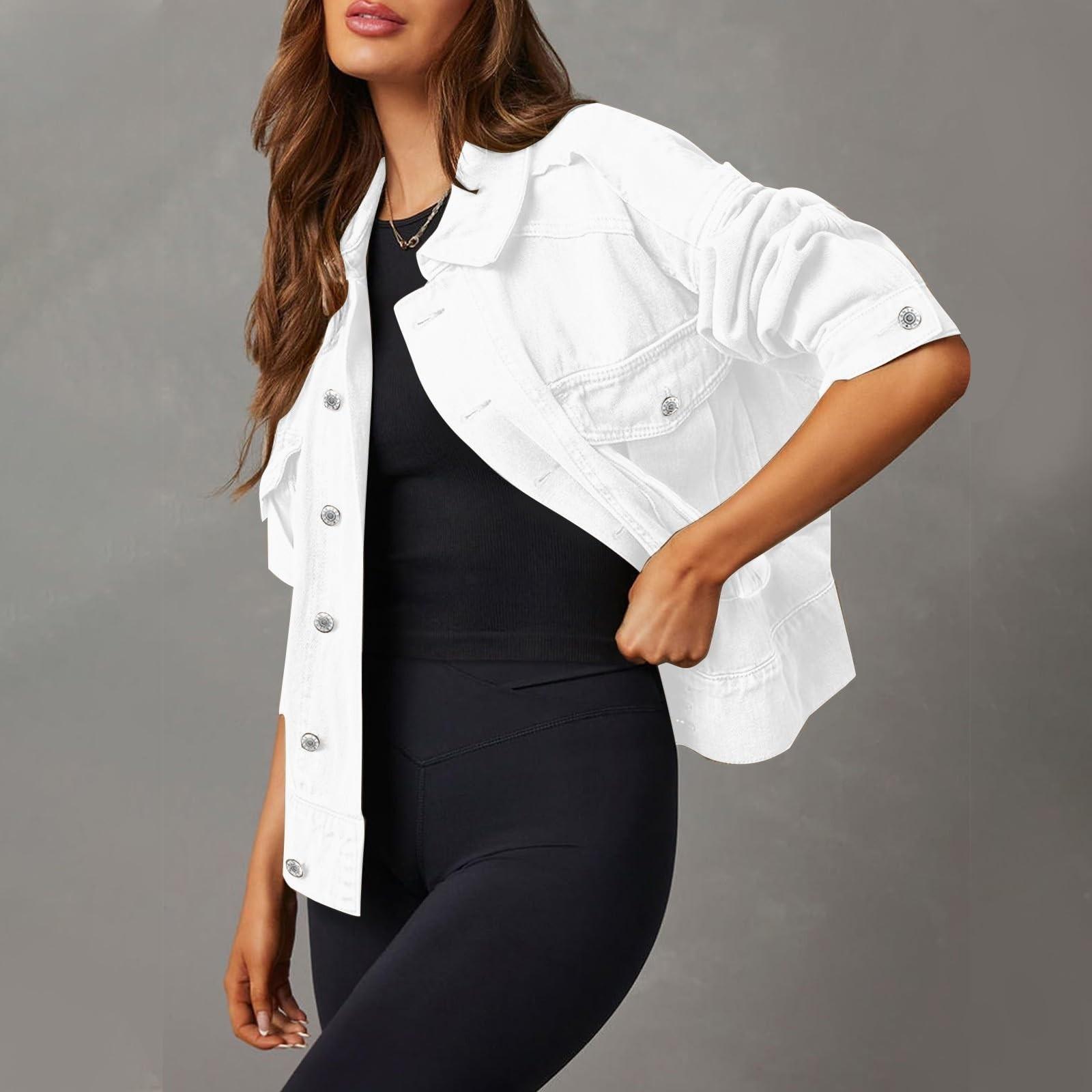 Женская эластичная джинсовая куртка с длинным рукавом, джинсовая куртка Trucker Jacket с карманом XL белый
Женская эластичная джинсовая куртка с длинным рукавом, джинсовая куртка Trucker Jacket с карманом XL белый