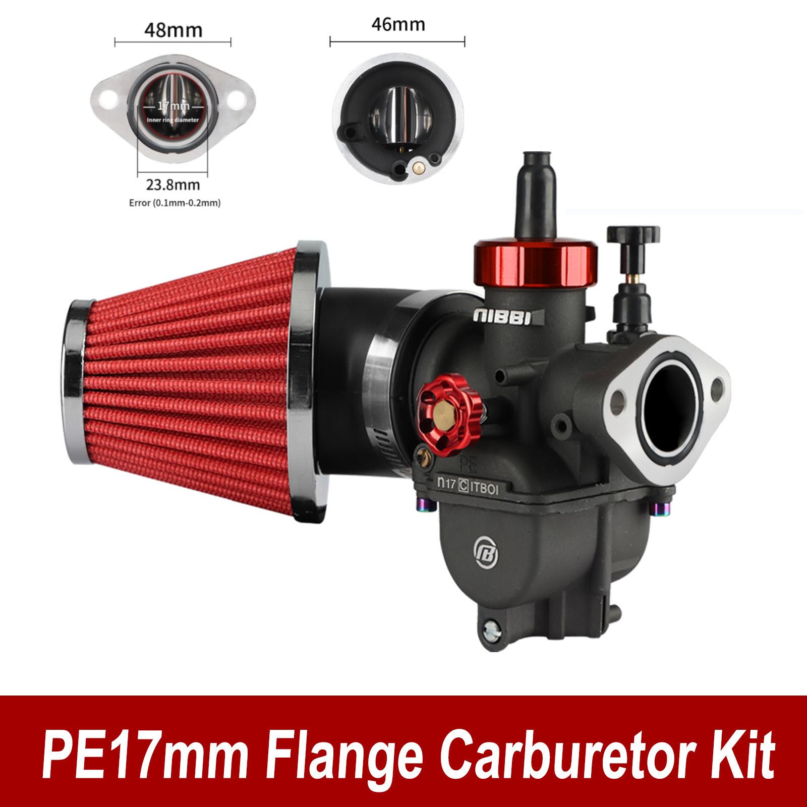 NIBBI Universal Motorcycle Flat Curtain Carburetor PE17mm/PE24mm/PE26mm/PE28mm Flange Carburetor Air Filter for Yamaha Suzuki PE17mmFL Set
NIBBI Universal Motorcycle Flat Curtain Carburetor PE17mm/PE24mm/PE26mm/PE28mm Flange Carburetor Air Filter for Yamaha Suzuki PE17mmFL Set