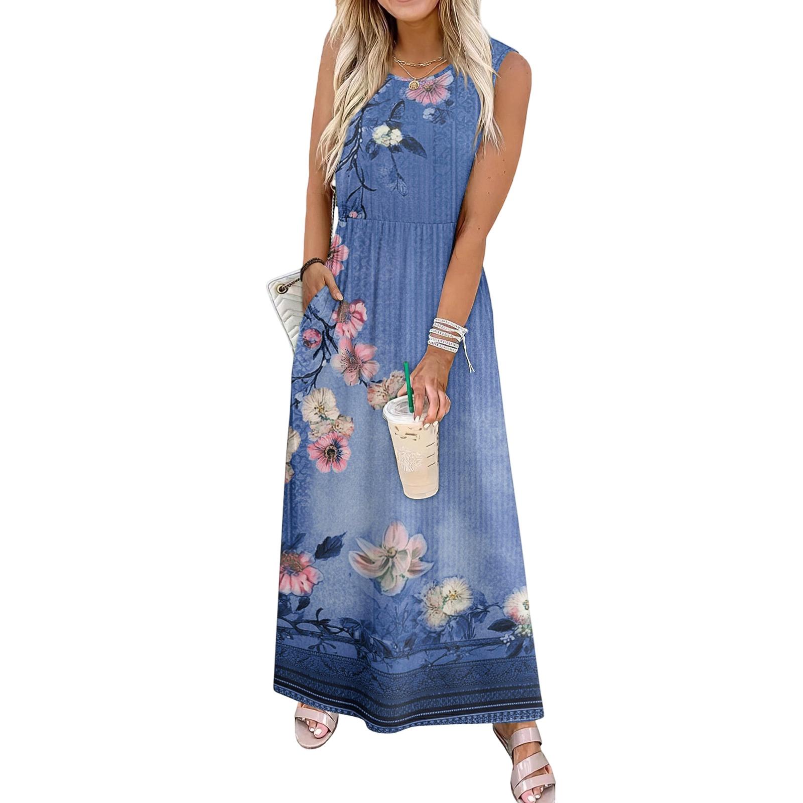 Ladies floral print casual and fashionable waist cinched sleeveless dress XXL
Ladies floral print casual and fashionable waist cinched sleeveless dress XXL